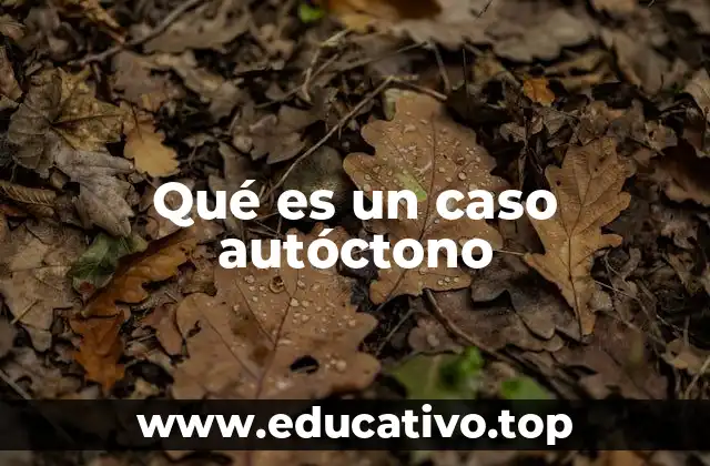 El origen y evolución del concepto de caso autóctono