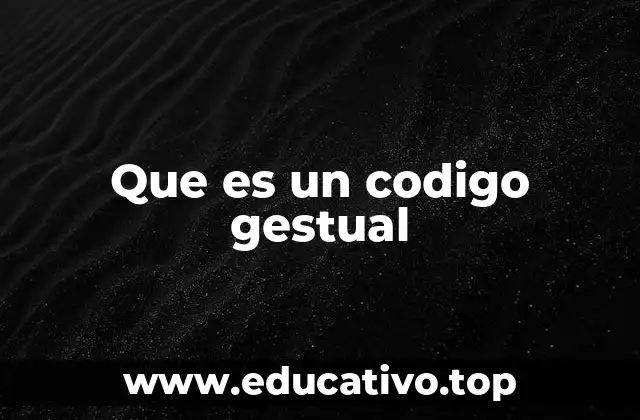 Que es un codigo gestual