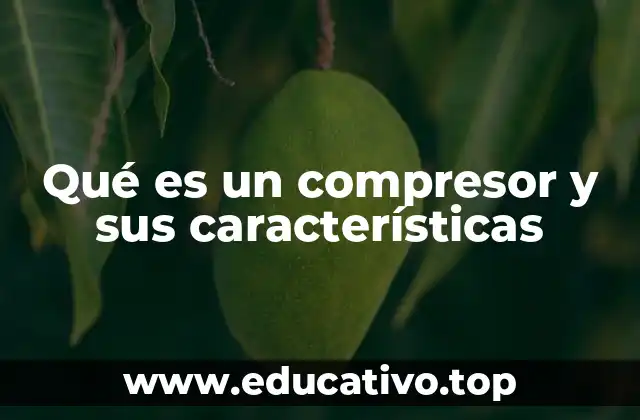 Qué es un compresor y sus características
