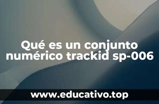 Qué es un conjunto numérico trackid sp-006