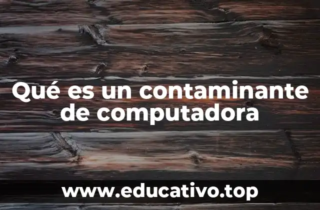 Qué es un contaminante de computadora
