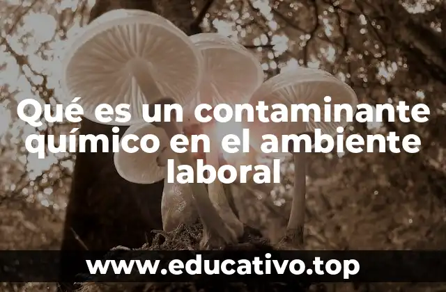 Qué es un contaminante químico en el ambiente laboral