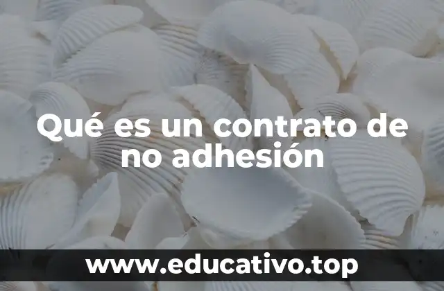 Qué es un contrato de no adhesión