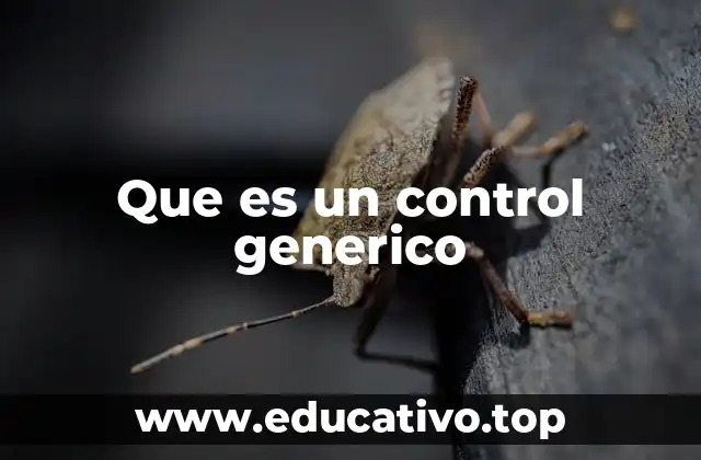 Que es un control generico