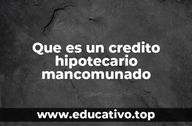 Características de los créditos hipotecarios mancomunados