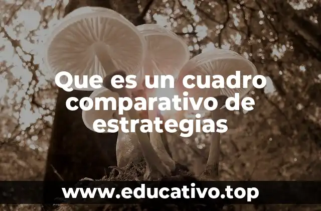 Que es un cuadro comparativo de estrategias