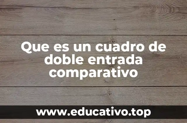 La importancia de organizar información con cuadros de doble entrada