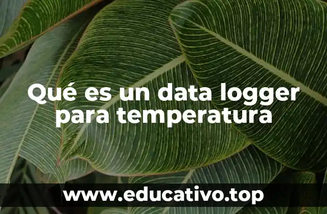 Qué es un data logger para temperatura