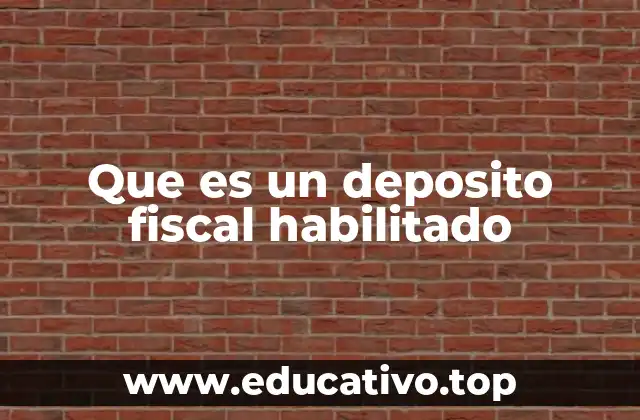 Que es un deposito fiscal habilitado