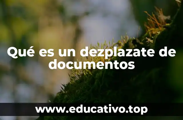Qué es un dezplazate de documentos
