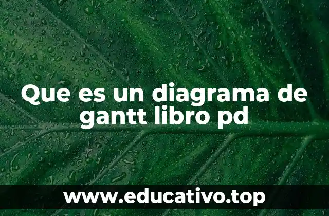 Que es un diagrama de gantt libro pd