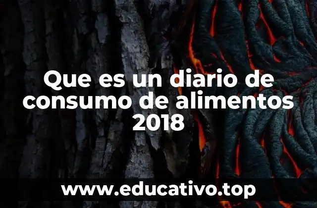 Que es un diario de consumo de alimentos 2018