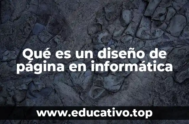 Qué es un diseño de página en informática