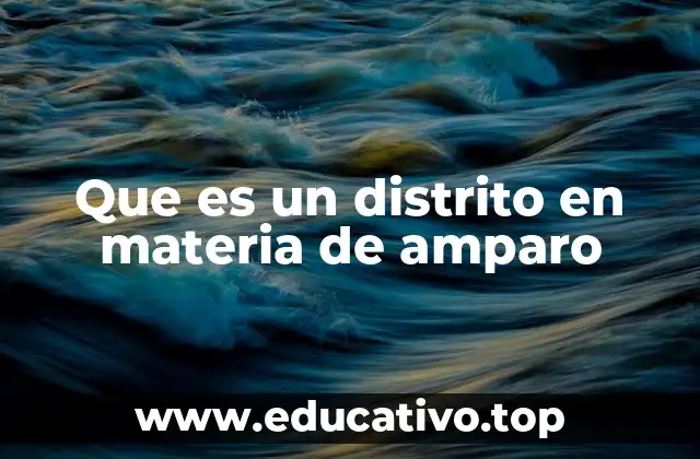 La organización judicial y los distritos de amparo