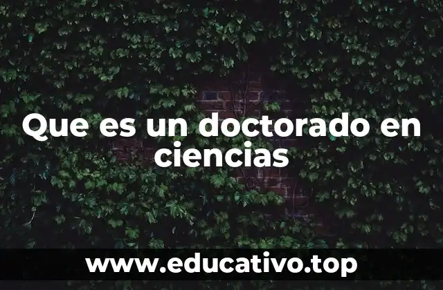La trayectoria académica que conduce a un doctorado en ciencias