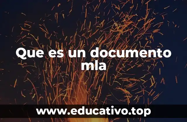 Que es un documento mla