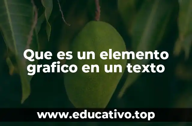 Que es un elemento grafico en un texto
