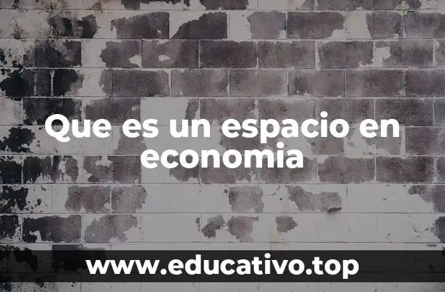 Que es un espacio en economia