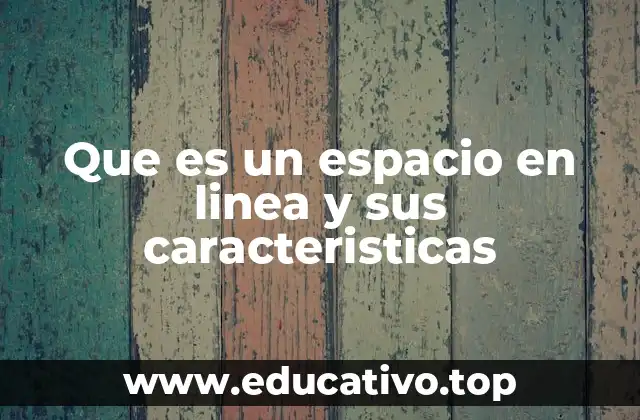 Que es un espacio en linea y sus caracteristicas