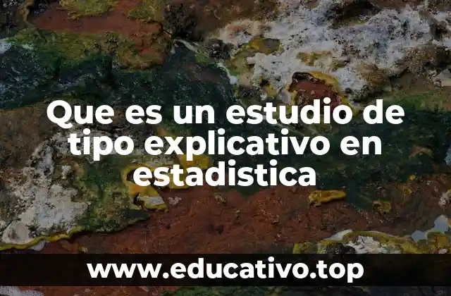Que es un estudio de tipo explicativo en estadistica