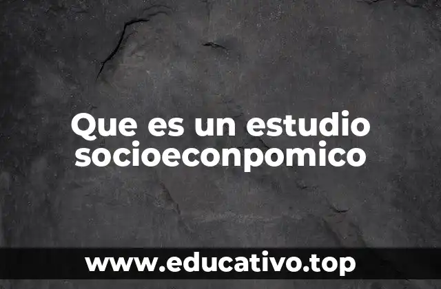 El papel de los estudios socioeconómicos en el desarrollo local