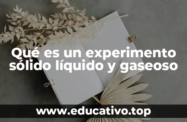 Qué es un experimento sólido líquido y gaseoso