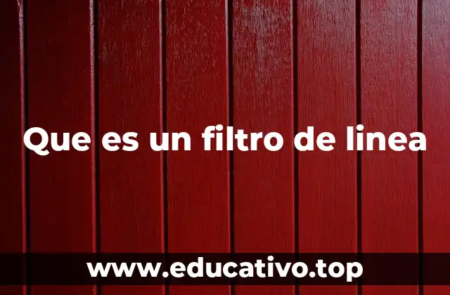 Que es un filtro de linea