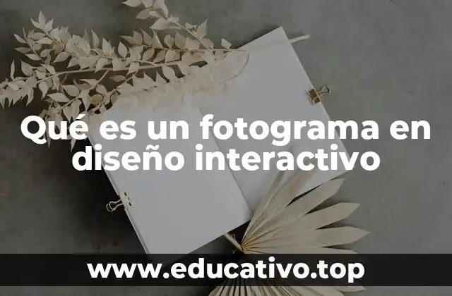 Qué es un fotograma en diseño interactivo