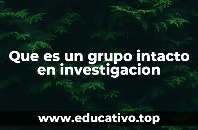 El papel del grupo intacto en la metodología de investigación