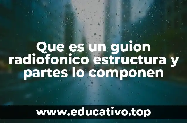 Que es un guion radiofonico estructura y partes lo componen