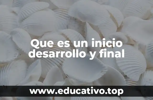 Que es un inicio desarrollo y final