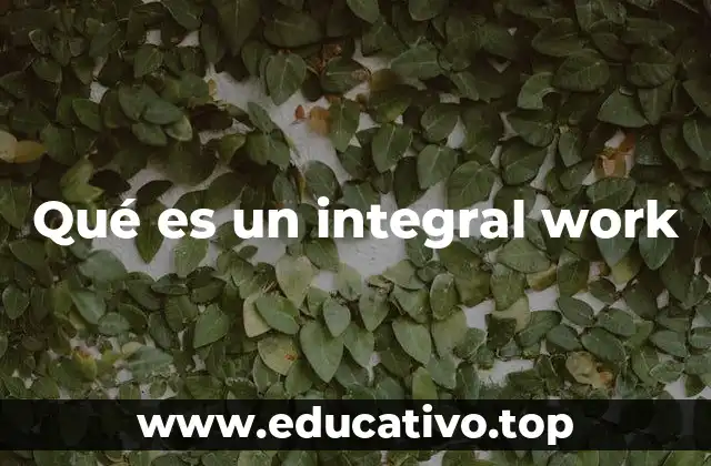 Qué es un integral work