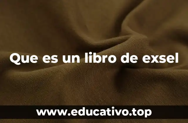 Que es un libro de exsel