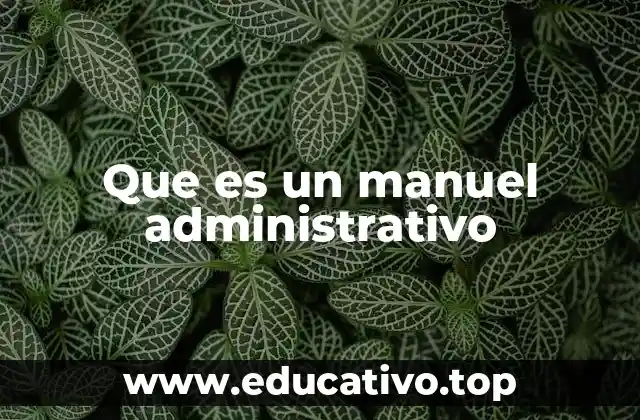Que es un manuel administrativo