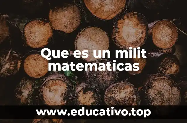 Que es un milit matematicas