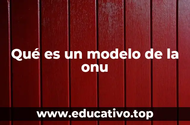 Qué es un modelo de la onu