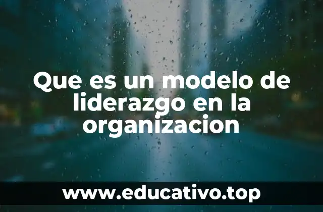 Que es un modelo de liderazgo en la organizacion