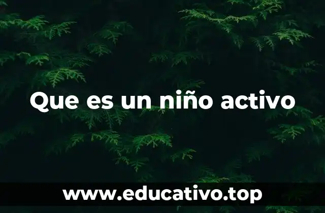Que es un niño activo