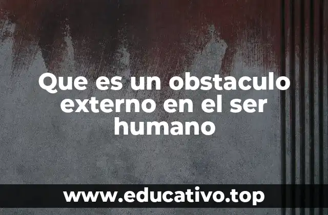Que es un obstaculo externo en el ser humano