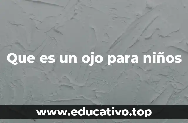 Que es un ojo para niños