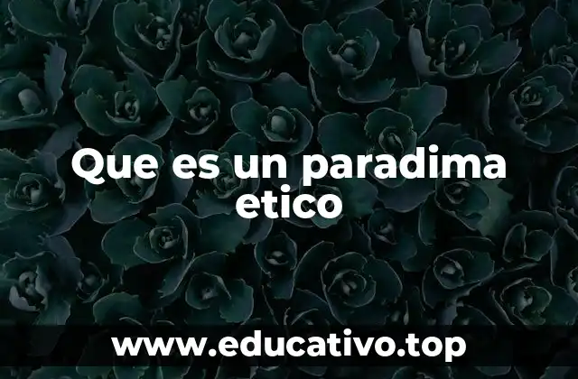 Que es un paradima etico