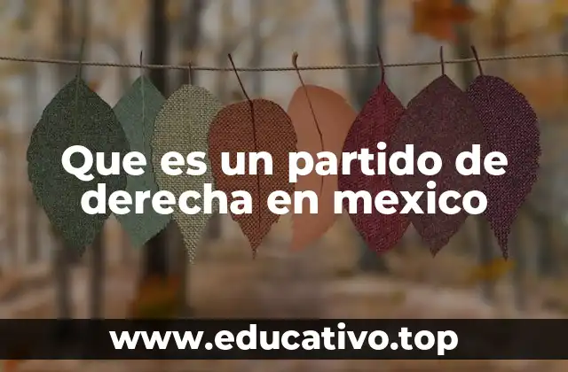 Que es un partido de derecha en mexico