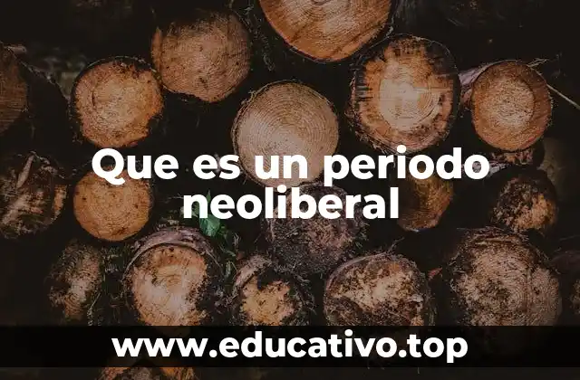 Que es un periodo neoliberal