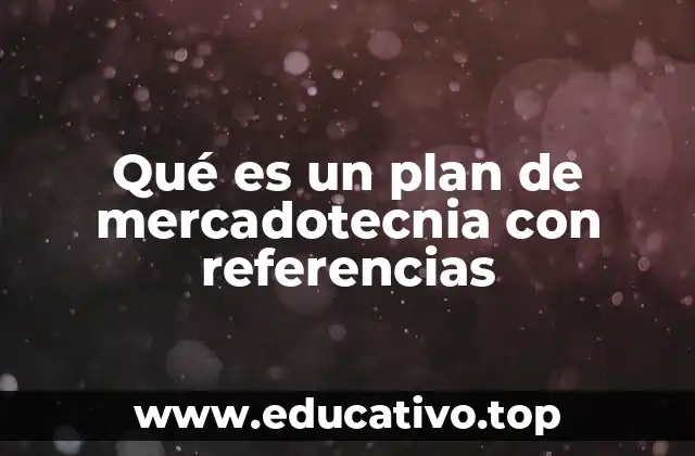 Qué es un plan de mercadotecnia con referencias