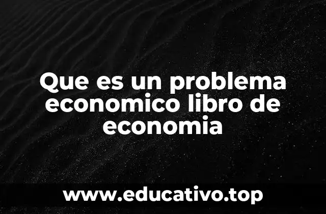 Que es un problema economico libro de economia