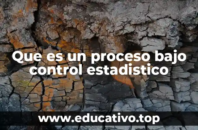 Que es un proceso bajo control estadistico