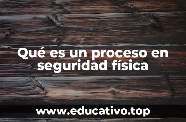 Qué es un proceso en seguridad física