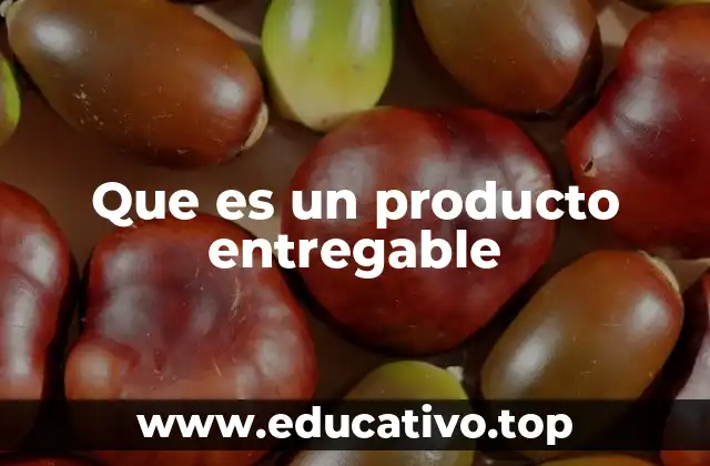 Que es un producto entregable