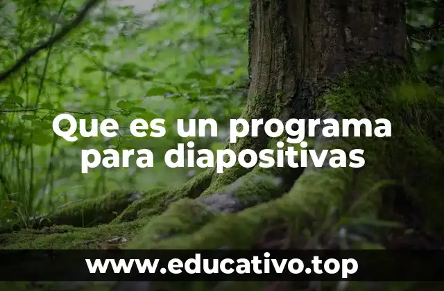 Que es un programa para diapositivas