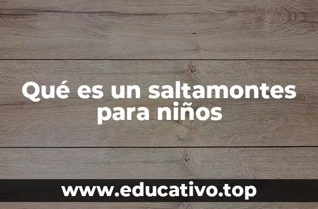 Qué es un saltamontes para niños